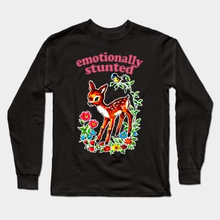 Emotionally Stunted  / Existentialist Meme Design Long Sleeve T-Shirt